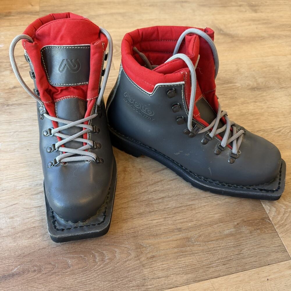 Vintage Asolo Backcountry Nordic 75 MM Ski Boots Mens 7.5 W 9 Leather 5809 Italy